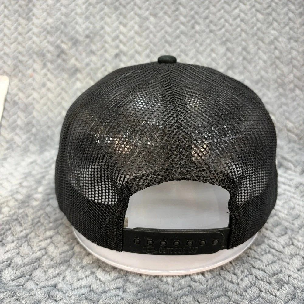 Outdoor Cap OC771 3 Rivers Fly & Tackle Wasilla Alaska Trucker Hat Black Mesh